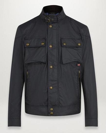 Veste Cirée Belstaff Homme Racemaster Noir Coton France QM8534620